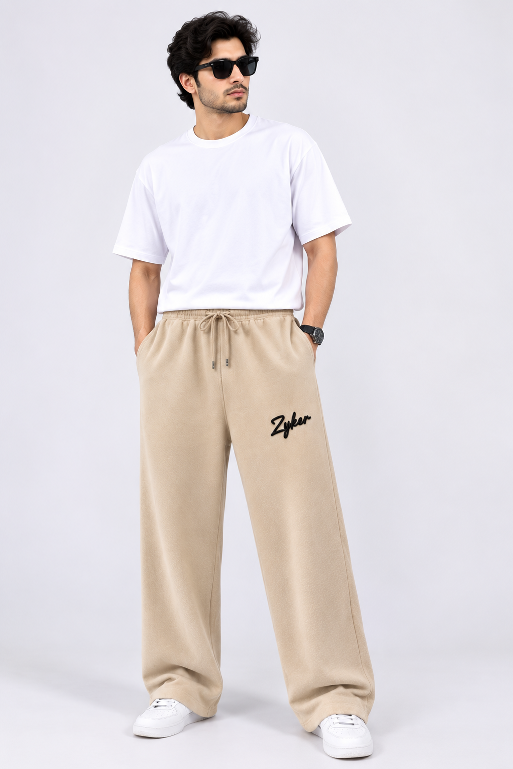 Zyken Premium Brown Straight Fit Terry Lower for Men