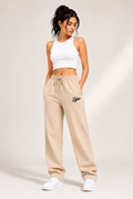 *Zyken Signature Premium Straight Fit Terry Lower – beige