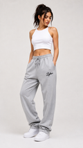 Zyken women Signature Premium Straight Fit Terry Lower - gray