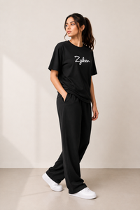 Zyker Signature Regular Fit Round Neck T-Shirt – Black