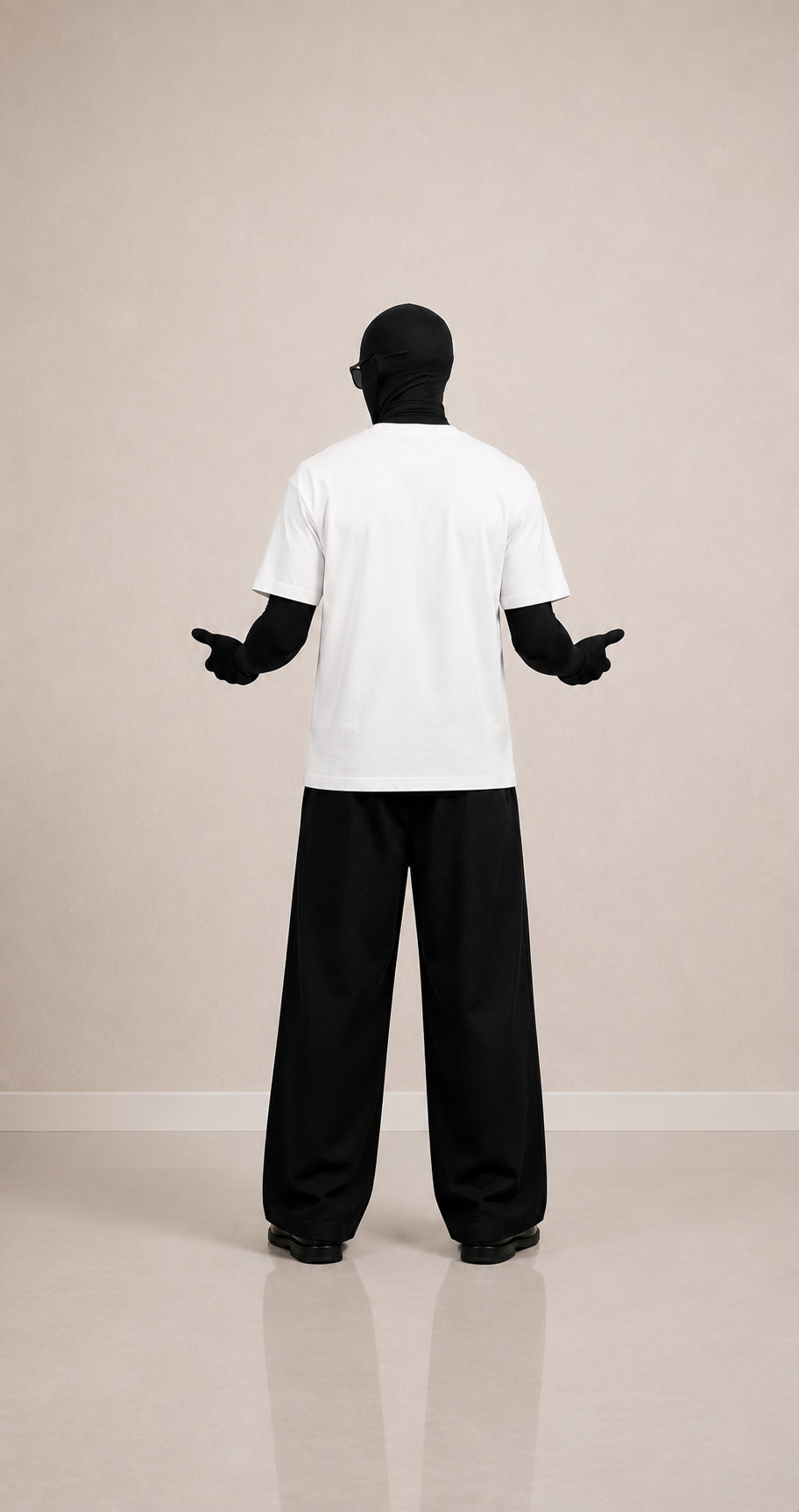 Zyken  cotton Terry oversize t-shit – white