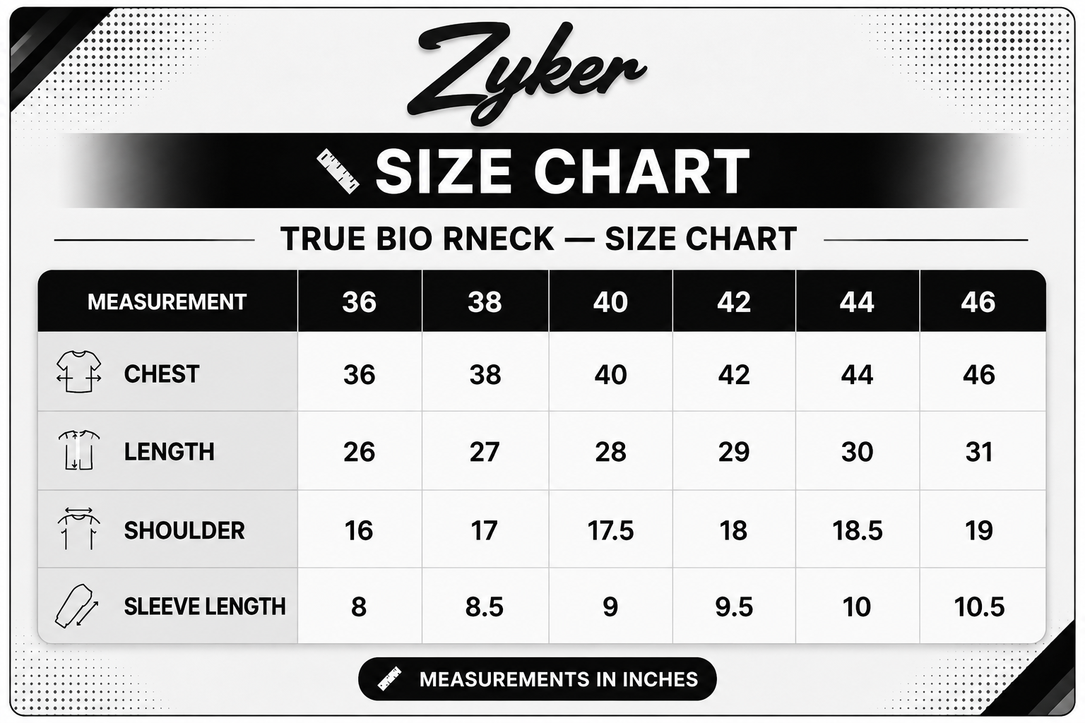 Zyken Signature Regular Fit Round Neck T-Shirt – Black