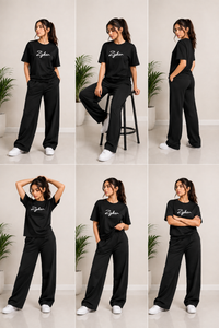 Zyker Signature Regular Fit Round Neck T-Shirt – Black