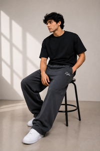 Zyker Signature Charcoal Straight Fit Lower | Premium Terry Cotton | Men