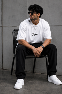 Zyker Signature Oversized Pure Cotton T-Shirt – White
