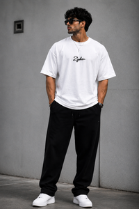 Zyker Signature Oversized Pure Cotton T-Shirt – White