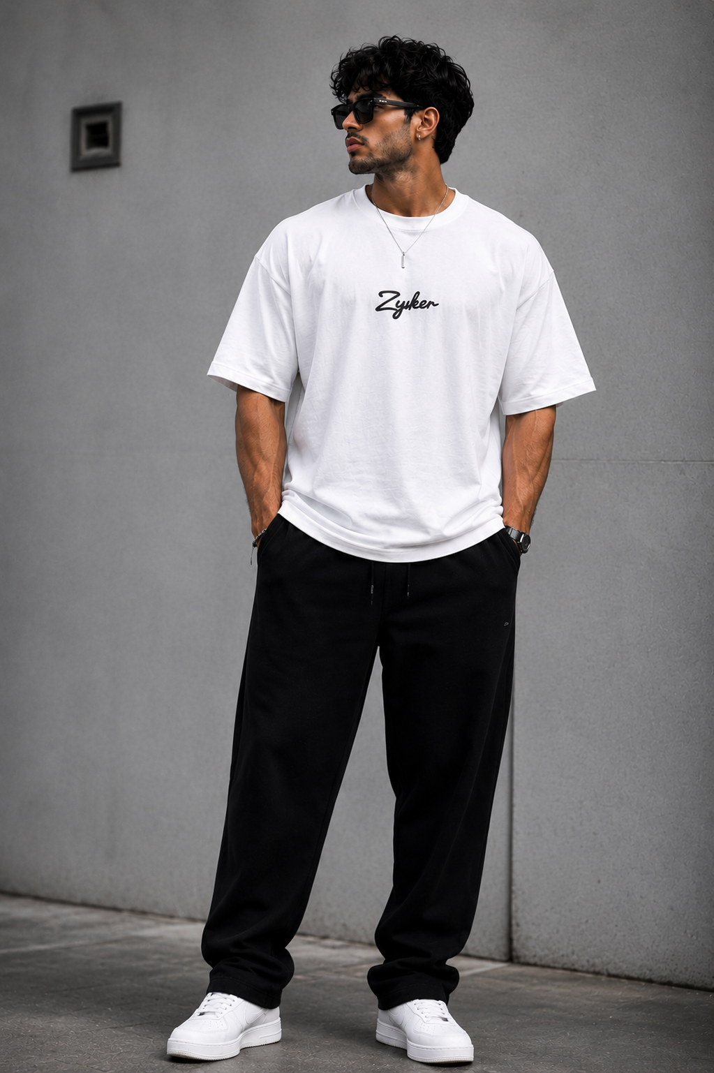Zyker Signature Oversized Pure Cotton T-Shirt – White