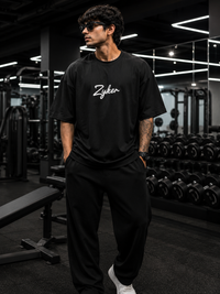 Zyker Signature Oversized Pure Cotton T-Shirt – Black