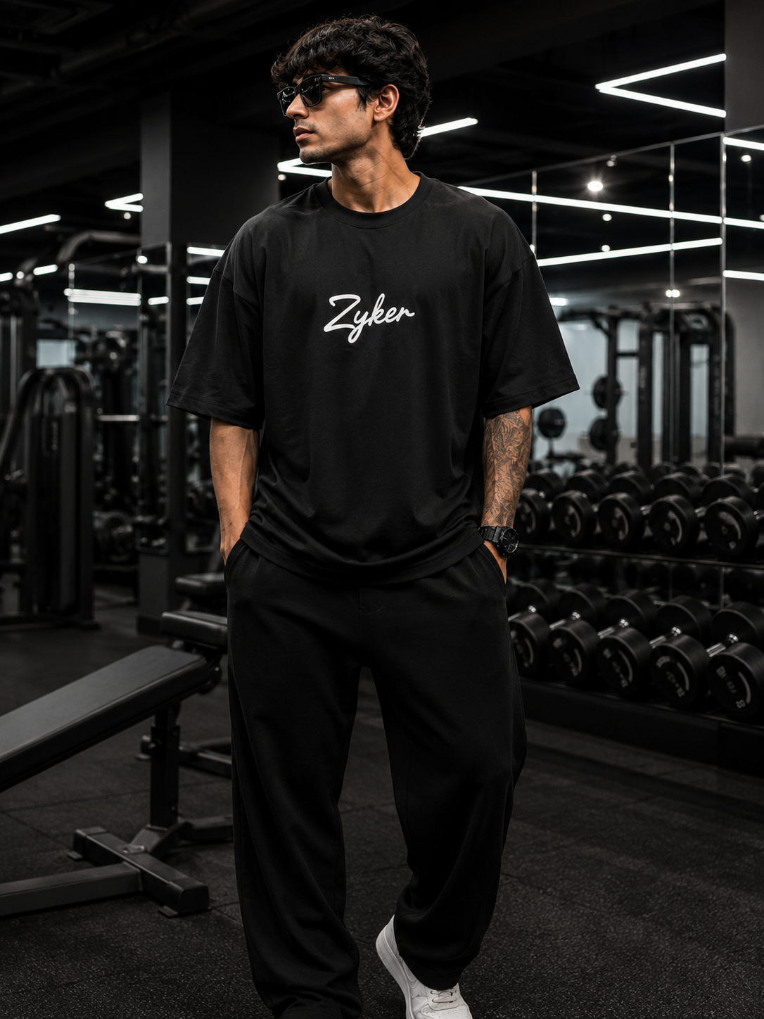 Zyker Signature Oversized Pure Cotton T-Shirt – Black