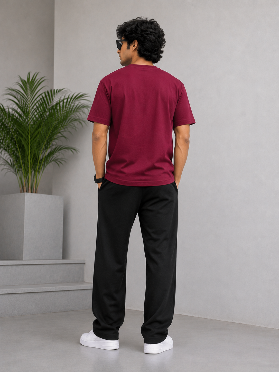 Zyker Signature Regular Fit Cotton Terry T-Shirt – Maroon