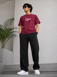 Zyker Signature Regular Fit Cotton Terry T-Shirt – Maroon